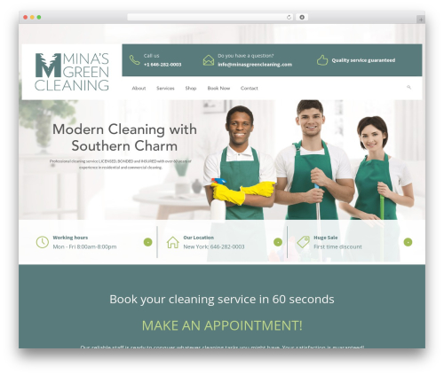 WordPress theme Cleanco - minasgreencleaning.com