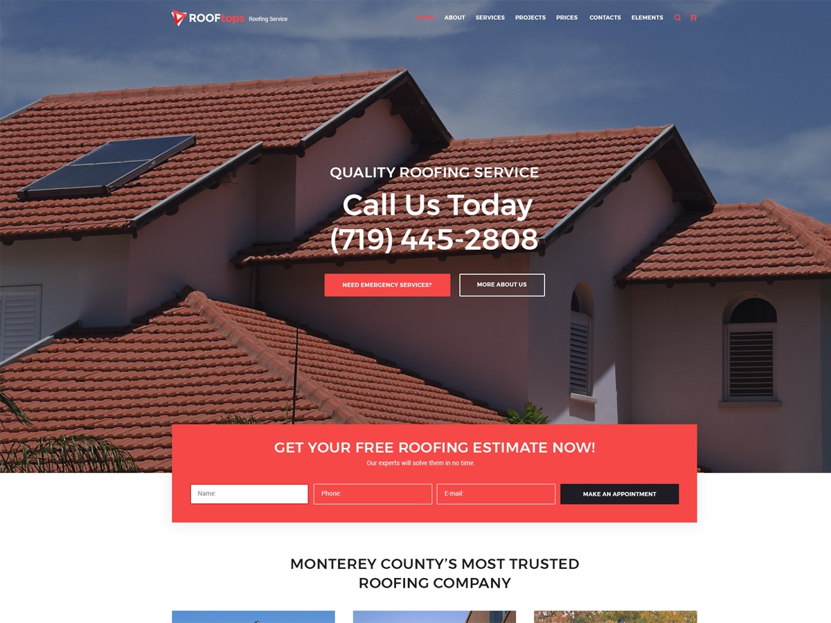 WordPress theme Rooftops by Jetimpex