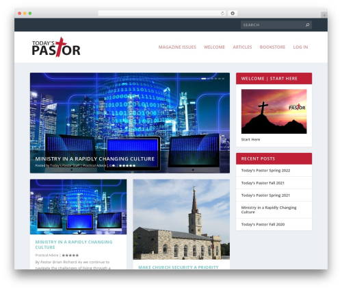 WordPress website theme Extra - todayspastor.org