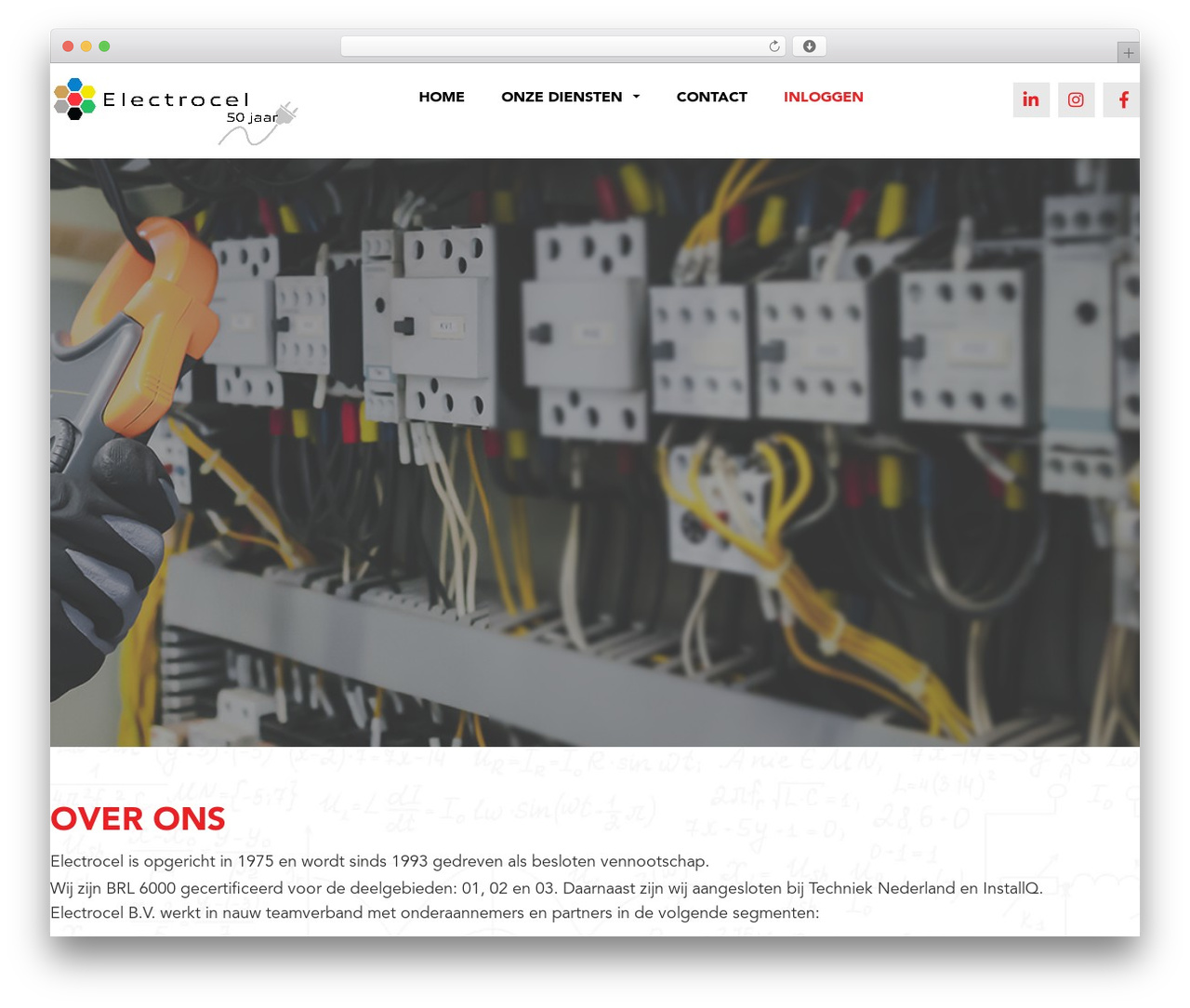 WP Electrolone Theme WordPress theme - electrocel.nl