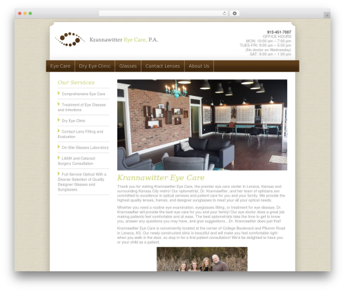 KrannEye WordPress theme - kranneyecare.com