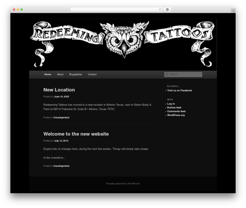 Redeemed WordPress theme - redeemingtattoos.com