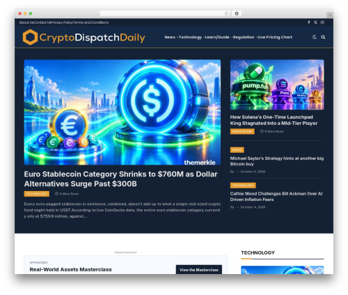 Cryptocurrency Widgets – Price Ticker & Coins List (cryptocurrency-price-ticker-widget) free WordPress plugin - cryptodispatchdaily.com Cryptocurrency Widgets – Price Ticker & Coins List (cryptocurrency-price-ticker-widget) free WordPress plugin - cryptodispatchdaily.com