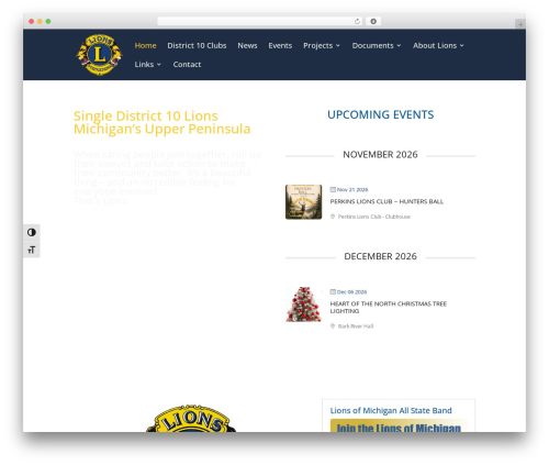 WordPress theme Divi - district10lions.org