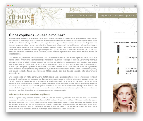 WordPress theme StartingUp - cuidadosdocabelo.com