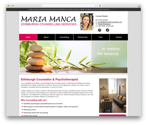 WordPress website theme EBP - edinburghcounsellor.com