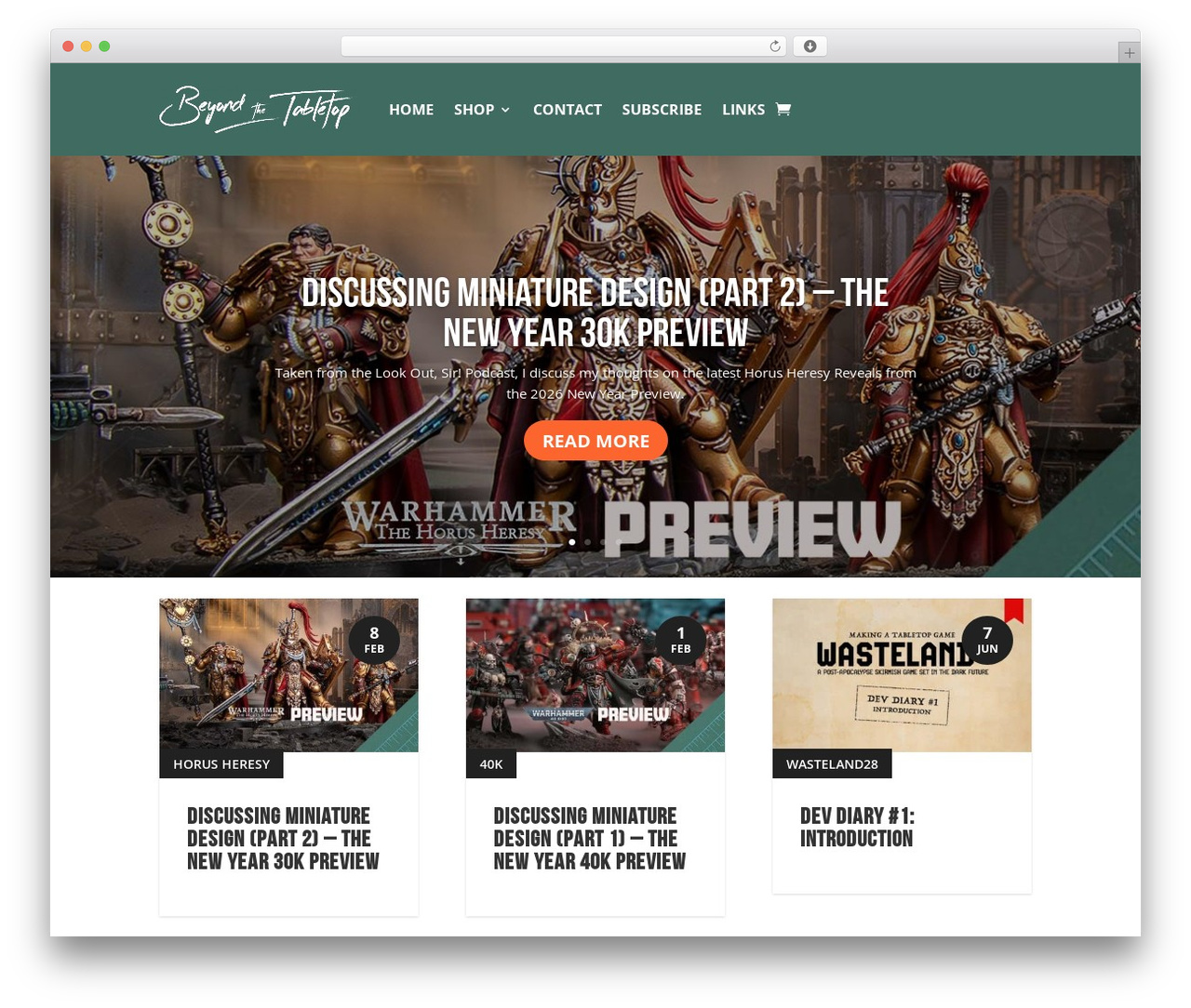 divi-child WordPress theme - beyondthetabletop.com