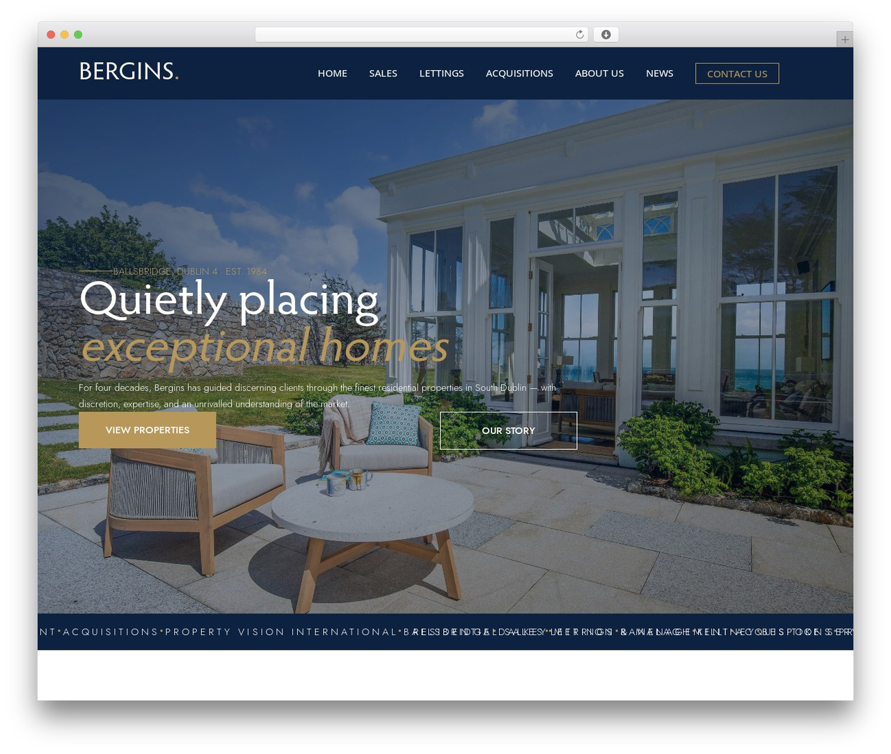 Divi WordPress theme - bergins.ie