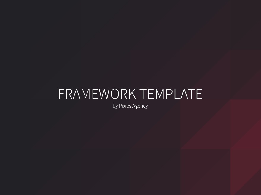 Framework Template WP theme by Pixies Agency