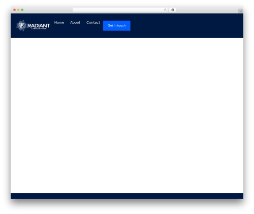 Hello Elementor WordPress theme - radiantcyberdefense.com