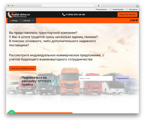 Radial WordPress page theme - radial-shina.ru