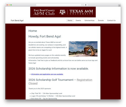 Responsive WordPress theme - fortbendags.com