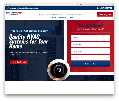 Divi WordPress theme - hvacfirstcall.com