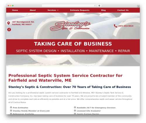 Hello Elementor WordPress theme - stanleyssepticmaine.com