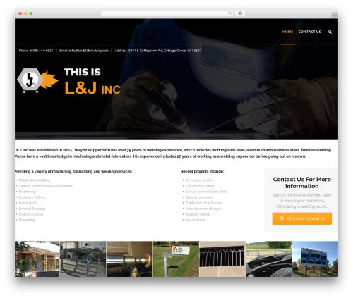 HELMETS WordPress theme - landjfabricating.com