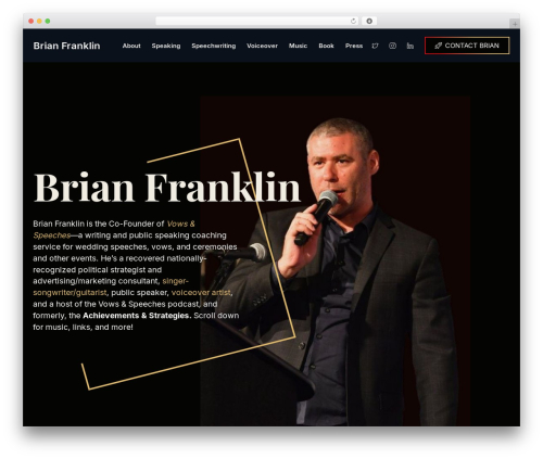 Leverage top WordPress theme - brianfranklin.com