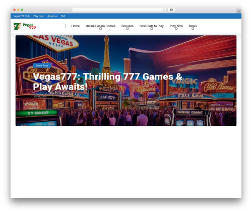 Mercury theme WordPress - vegas777game.com