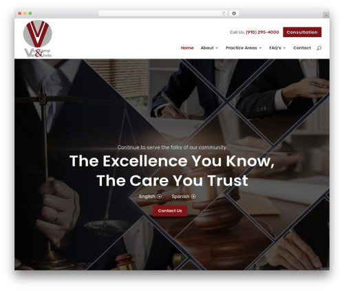 Divi WordPress theme - vandvlegal.com