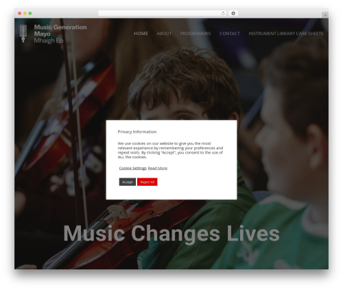 Little Blue Studio - Development WordPress theme design - musicgenerationmayo.ie