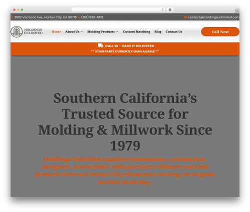 Theme WordPress Divi - moldingsunlimited.com