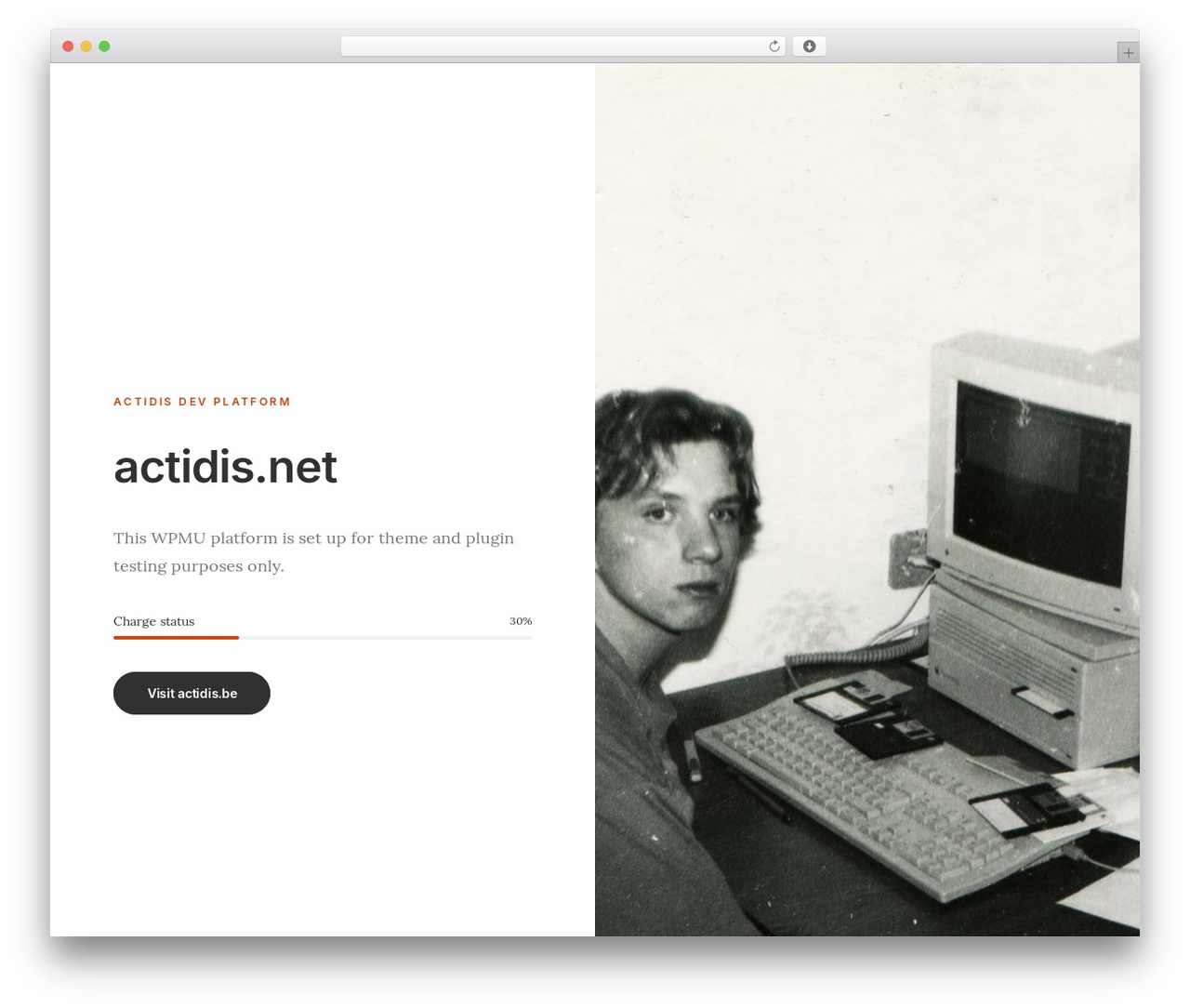 Actidis Maintenance Mode theme WordPress - actidis.net