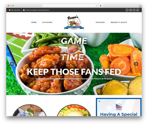 Bakery WordPress theme - ronniesgourmetcatering.com