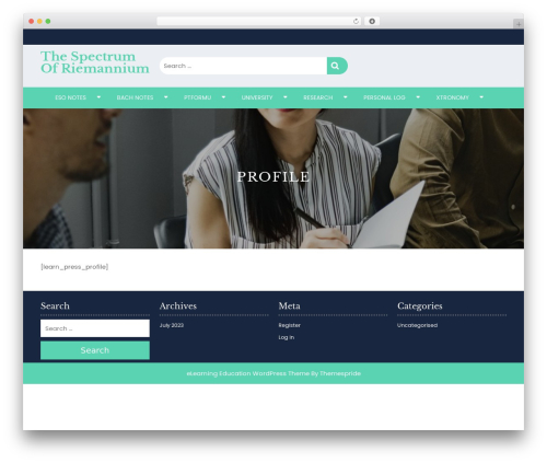 eLearning Education free WordPress theme - thespectrumofriemannium.com