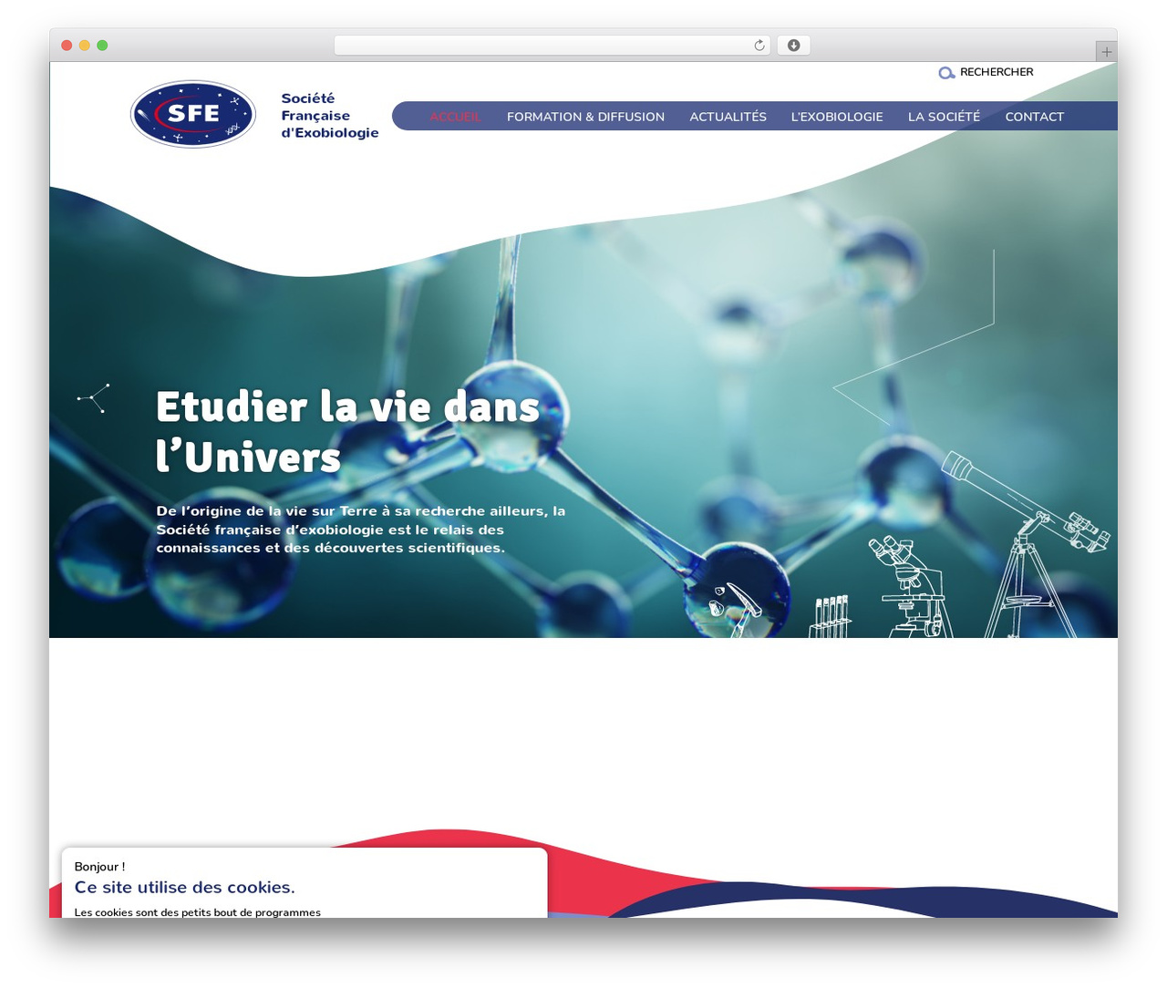 Fairweb Framework Theme WordPress website theme - exobiologie.fr