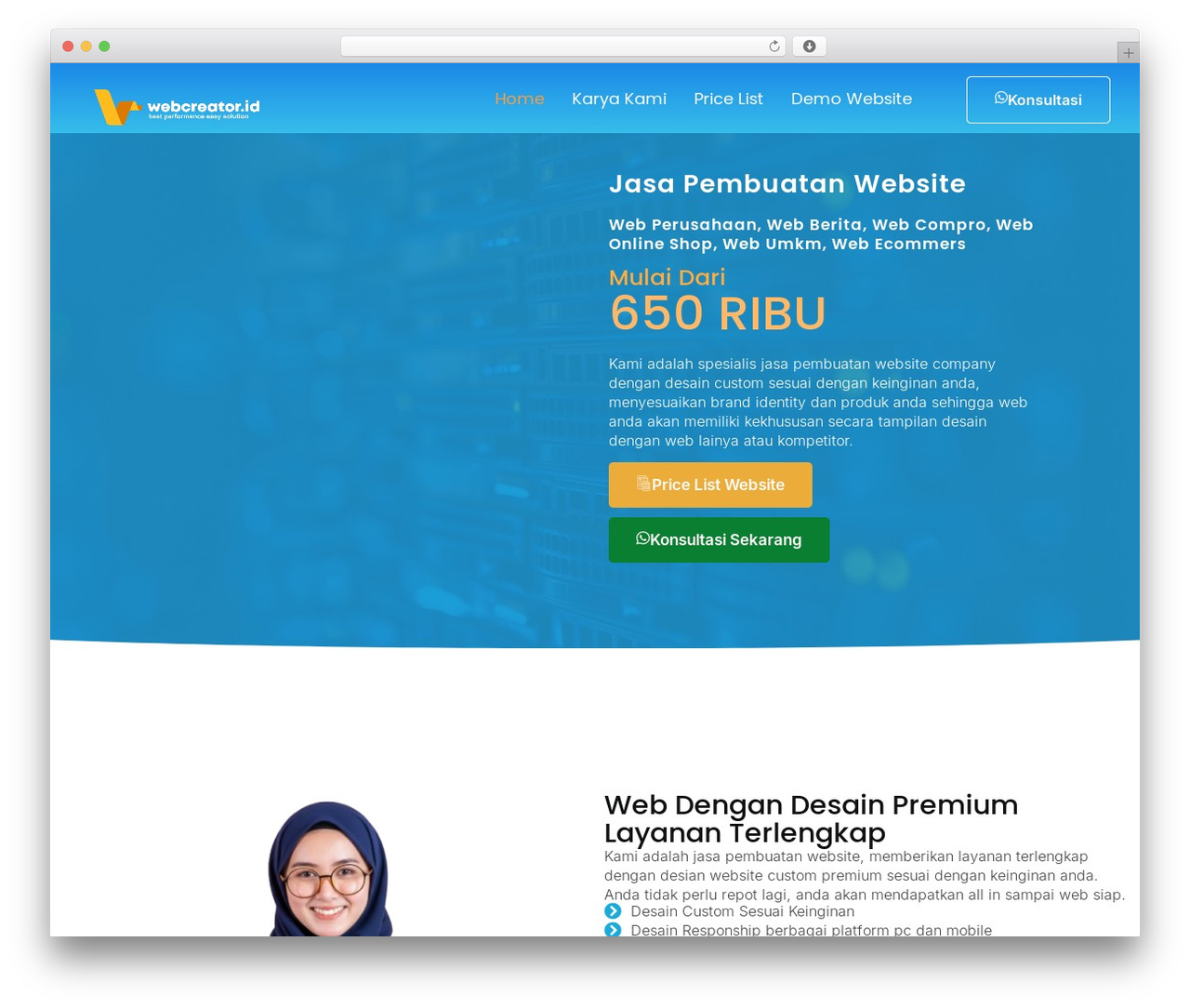 Hello Elementor premium WordPress theme - webcreator.id