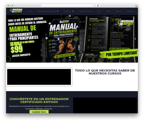 Kadence free WordPress theme - universidaddeldeporte.com