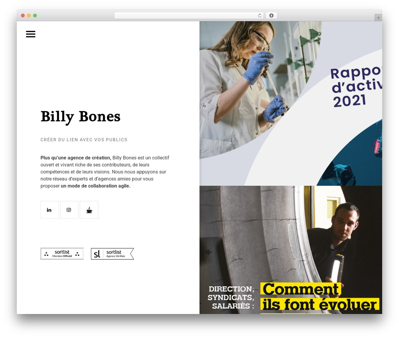 WP theme billybones - agence-billybones.com