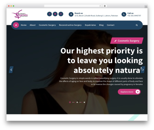 CoziPress free website theme - dicosmeticsurgicenter.com