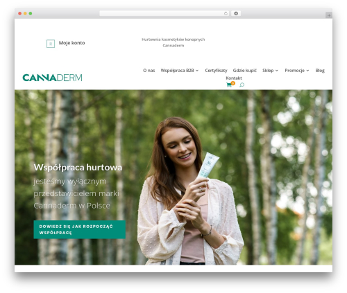 Divi mini cart WordPress plugin - cannaderm.pl