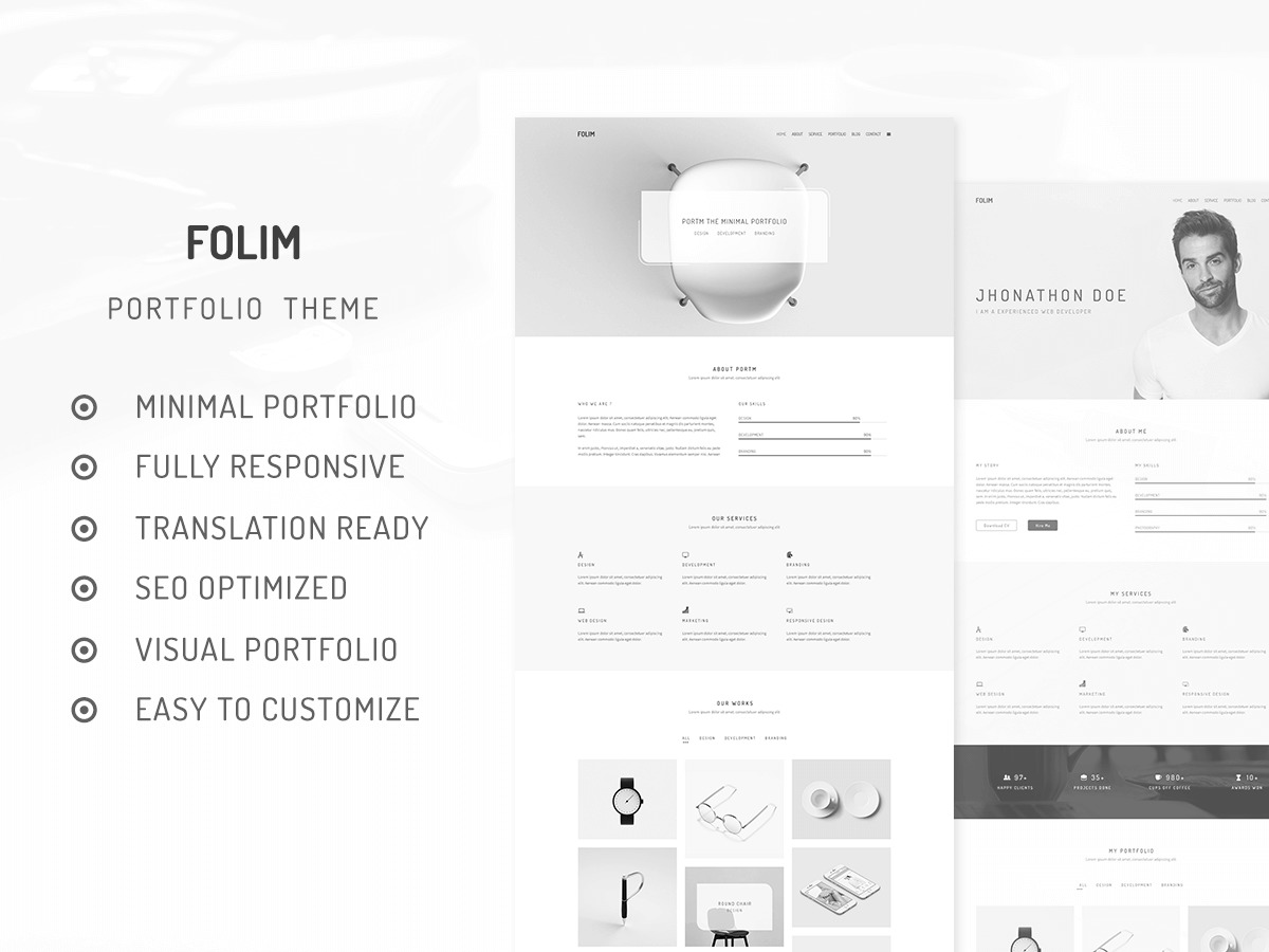 Folim WordPress theme design