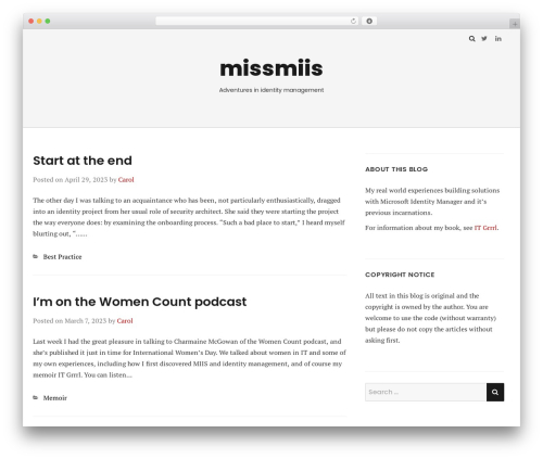 Theme WordPress TheSimplest - wapshere.com/missmiis