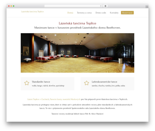 WordPress theme Divi - lazenska-tancirna.cz