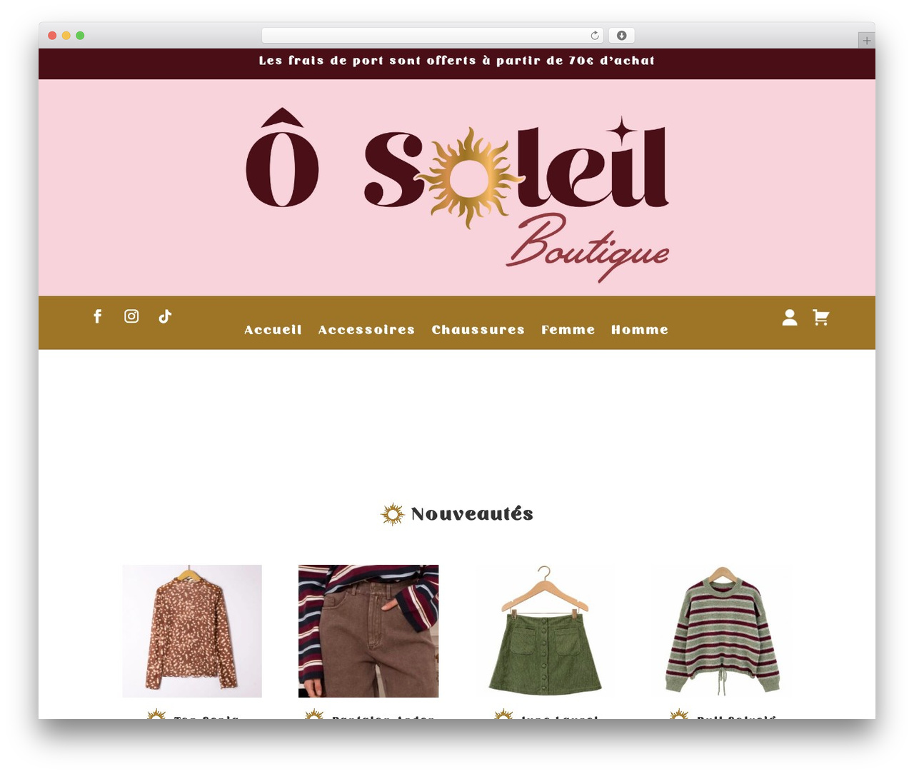 Divi theme WordPress - boutique-osoleil.fr