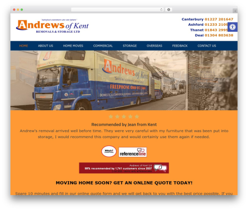 Genesis theme WordPress - andrewsofkent.co.uk