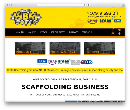 Crawler elementor WordPress plugin - wbmscaffolding.co.uk