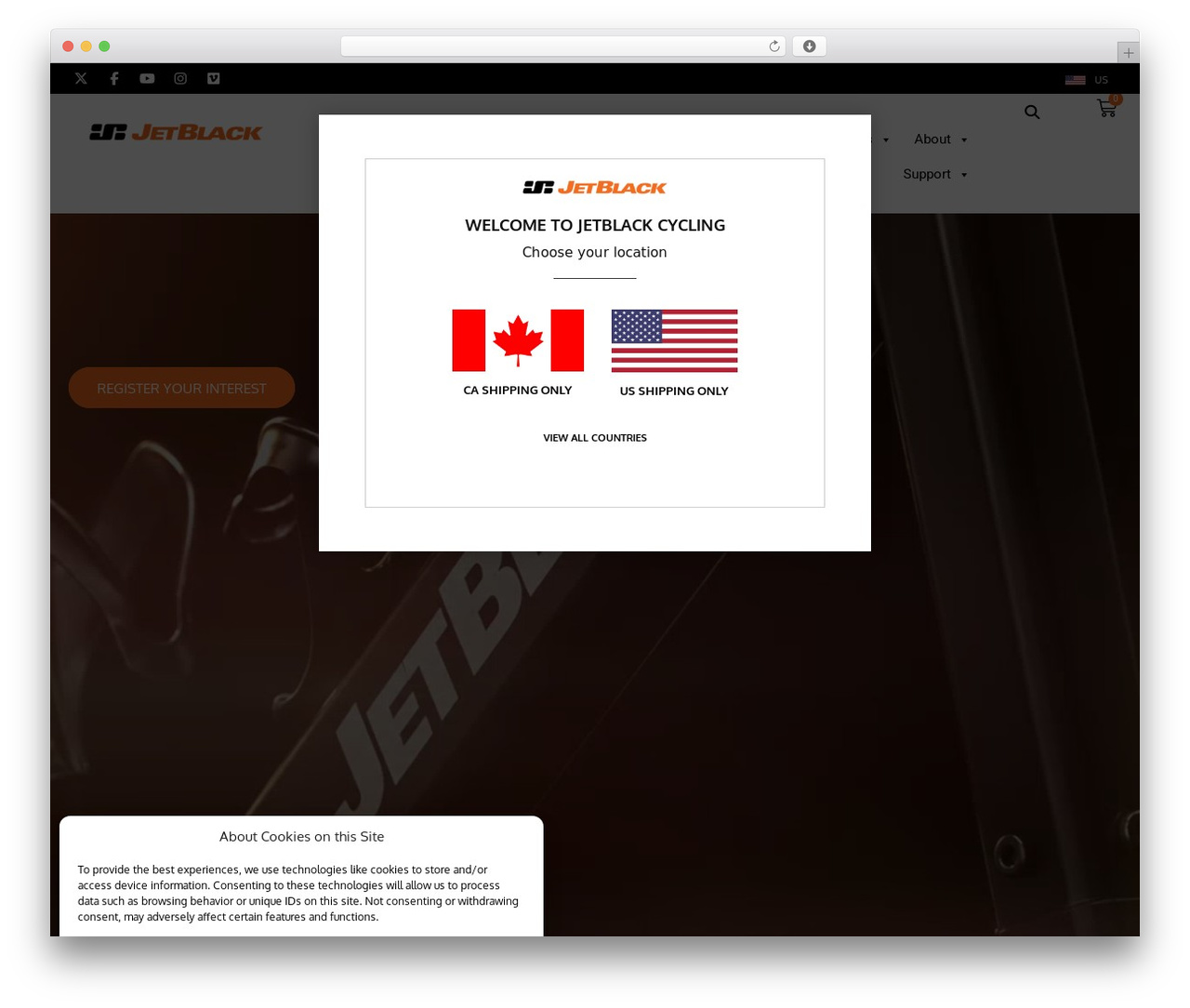Jetblack Cycling USA (Hello Elementor Child) WordPress theme design - jetblackcycling.com