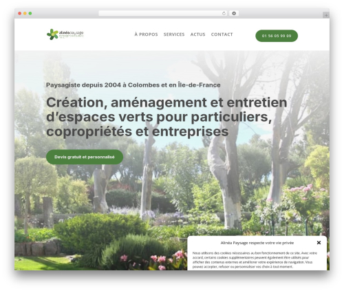 Theme WordPress Divi - alinea-paysage.fr