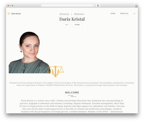 WordPress theme Juster - dariakristal.com