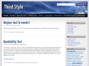 WordPress theme Third Style by paomedia