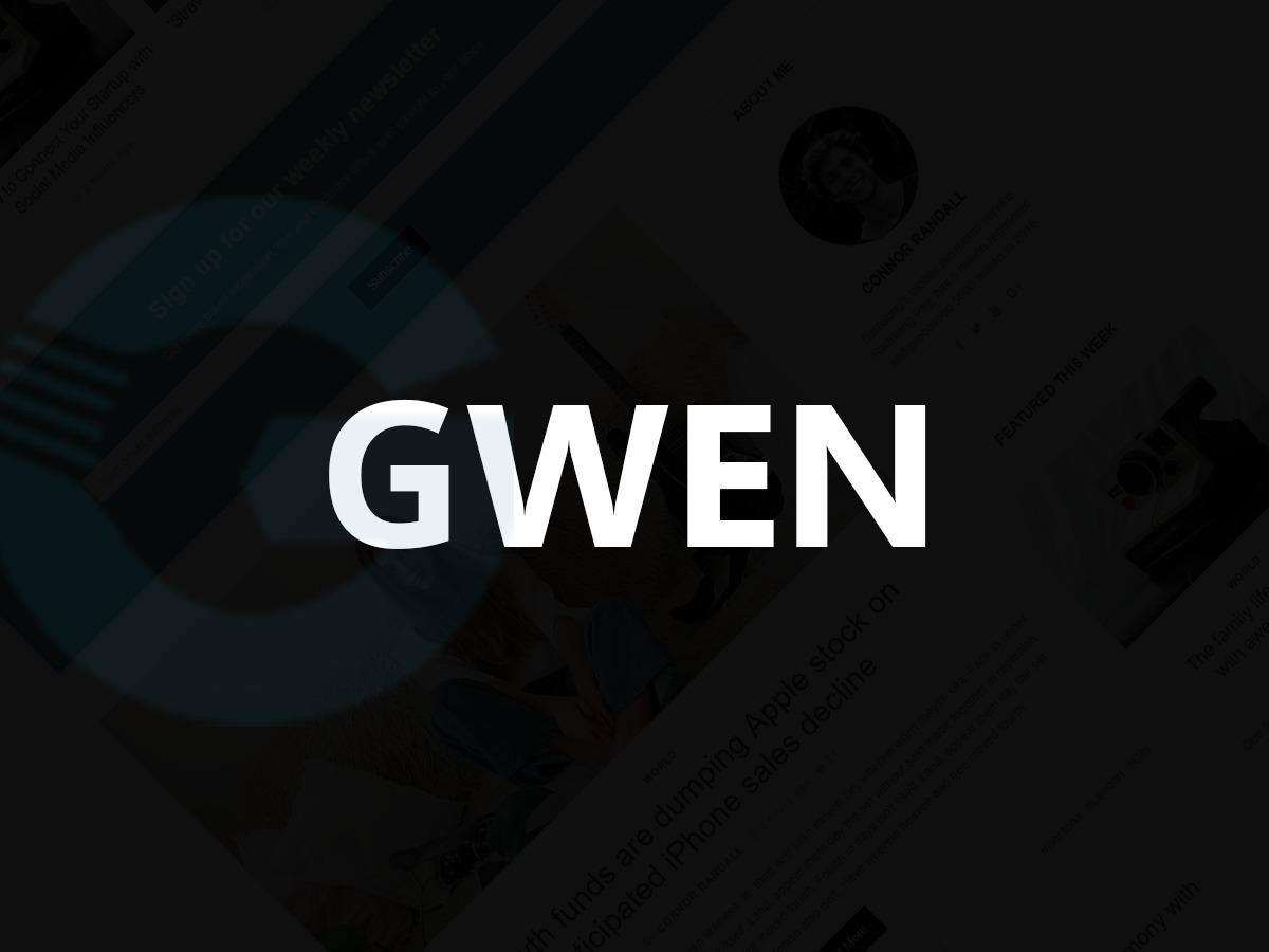 Best WordPress template GWEN