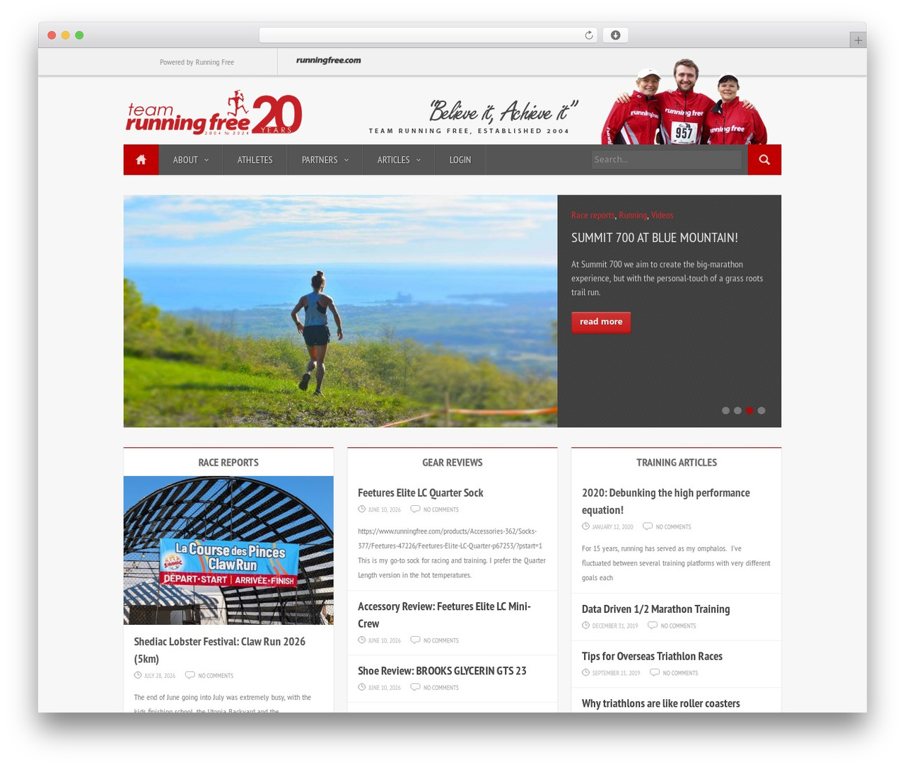 Compasso WordPress theme - teamrunningfree.com