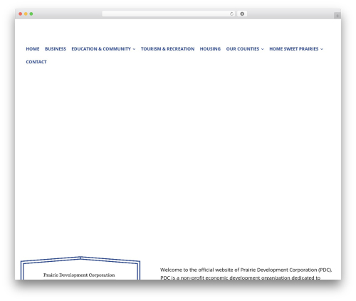 Create WordPress theme - prairiedevelopment.com