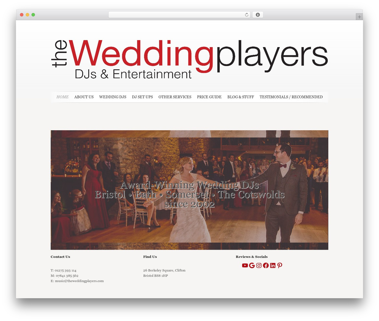 SimplePress WordPress theme - theweddingplayers.com