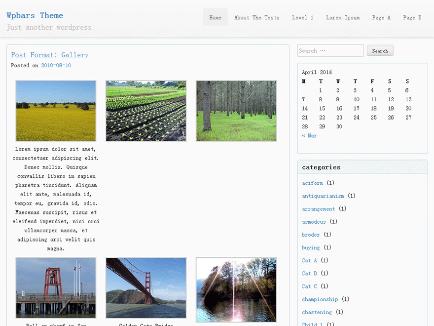 started WordPress blog theme started WordPress blog theme