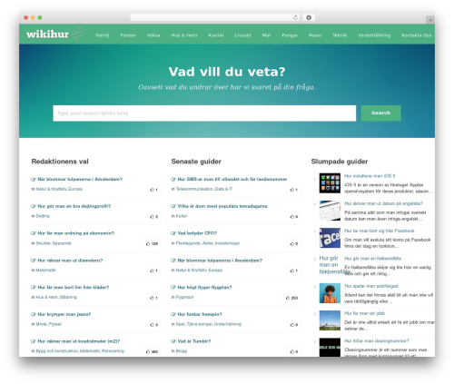 WordPress theme Knowledge Base Theme - wikihur.se