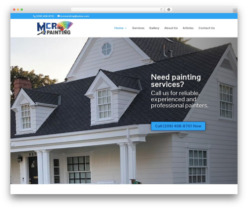 Divi theme WordPress - mcrpaintinginc.com